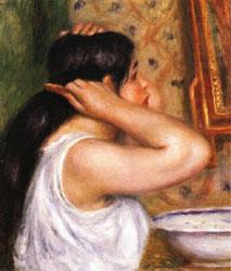 The Toilette Woman Combing Her Hair, Auguste renoir